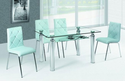 Обеденная зона стол В – 86 прямоугольный, стул металлический F-201-2