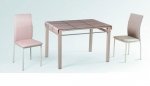 Стол обеденный В-143 крем, стул металлический Y-70